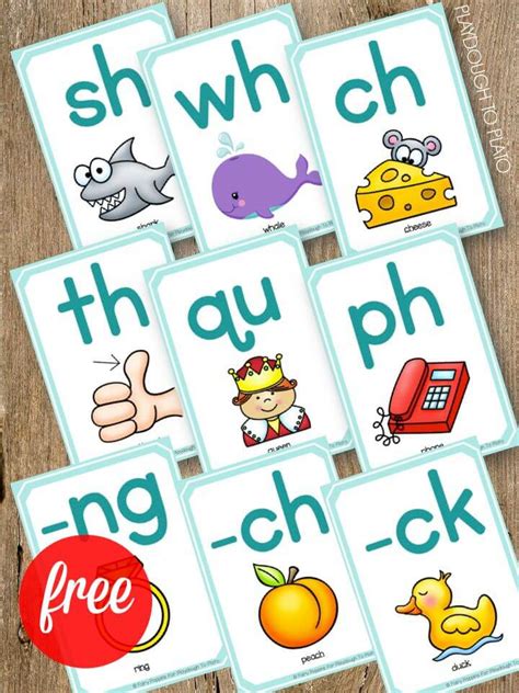 Free Printable Digraph Picture Cards